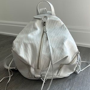 rebecca minkoff julian backpack white croc